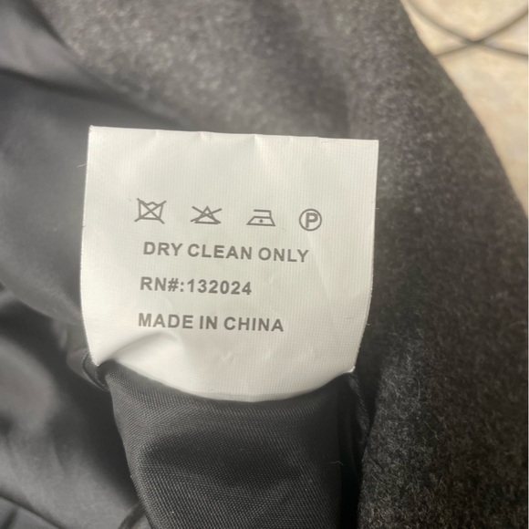 Braveman Wool Blend Double Breasted Long Coat NWT Charcoal Grey Size Medium - Picture 11 of 11